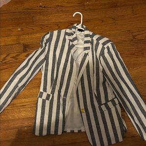 Striped Black and White Blazer